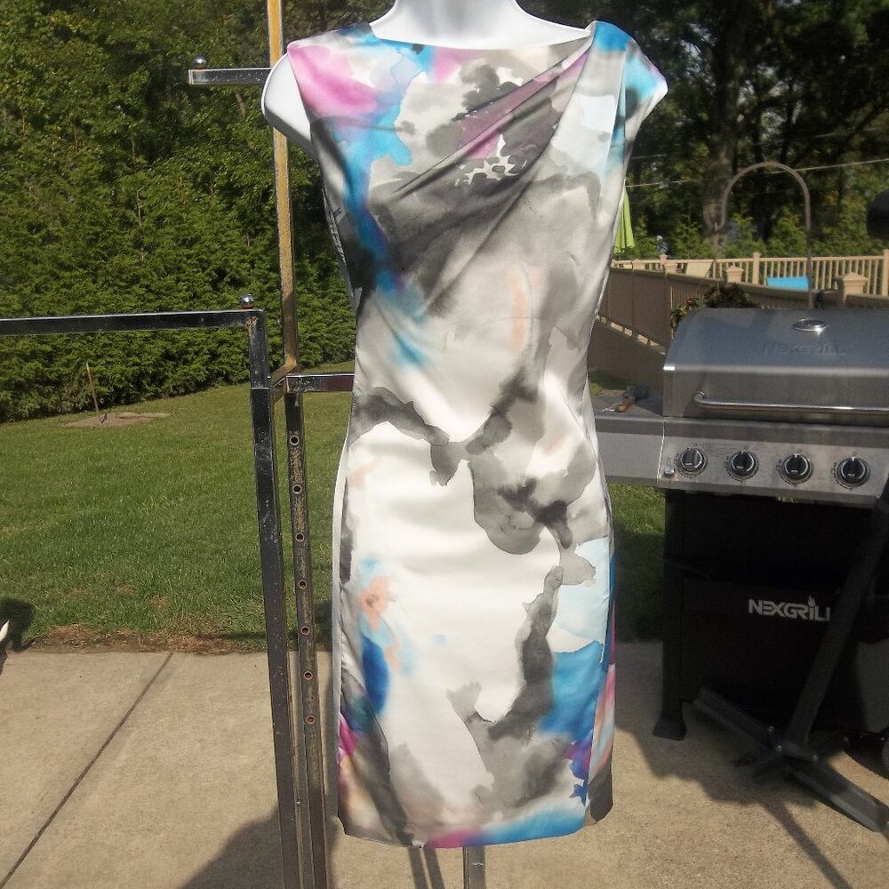 NWT ANN TAYLOR MULTI COLOR PAINTED DRESS 10P $168